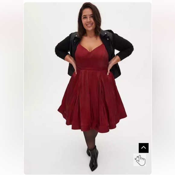 Torrid Red Satin Mini Dress BNWT Size 22 - Picture 6 of 12